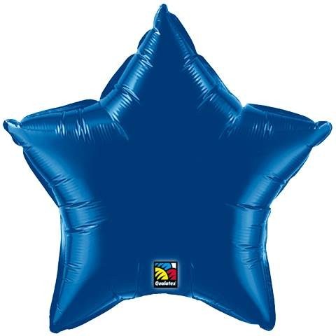 Ballongruß: Stern, blau, ca. 50 cm
