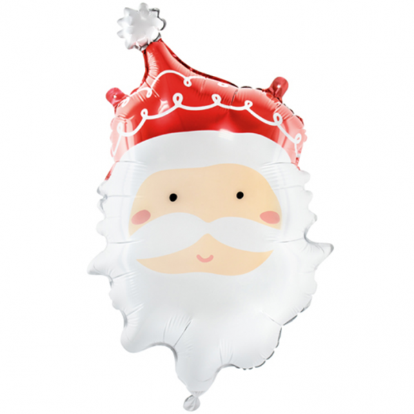 Ballongruß XL: Weihnachtsmann Kopf ca. 55 cm