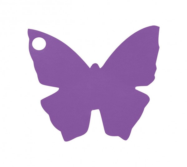 Kärtchen Schmetterling lila violett, ca. 3,5x4 cm, 10 St.