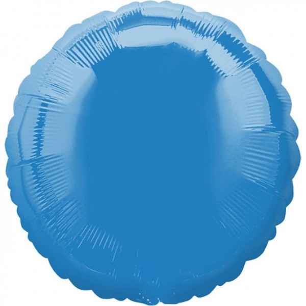 Folienballon rund blau, ca. 45 cm