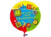 Folienballon Alles Gute zum Schulanfang, abc 123, ca. 45 cm