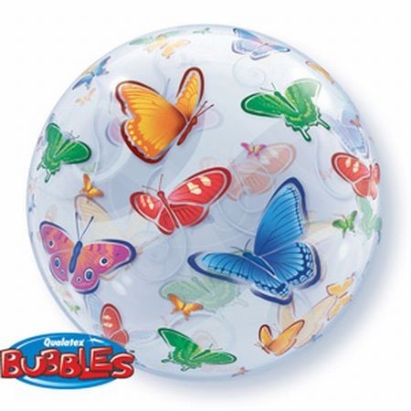 Ballongruß: Bubble Schmetterlinge, ca. 56 cm