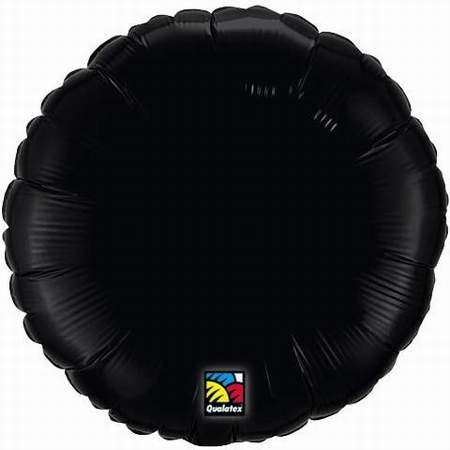 Ballongruß: Rund, schwarz, ca. 45 cm