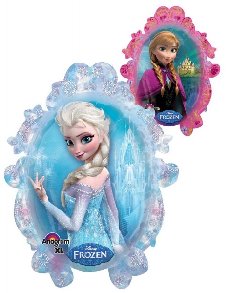 Folienshape Frozen / Die Eisprinzessin, Spiegel Anna &amp; Elsa, ca. 80 cm