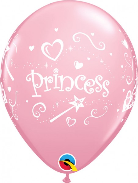 6 Ballons Princess rosa, Qualatex, ca. 30 cm