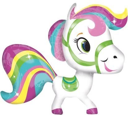 Folien-Shape Regenbogen Pony, ca. 53 cm