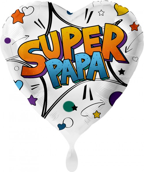 Folienballon Super Papa, ca. 45 cm