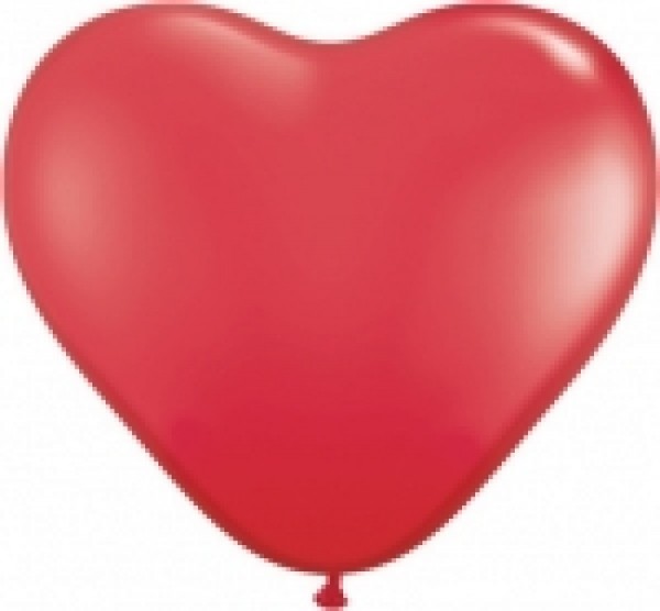 100 Mini-Herzballons, rot