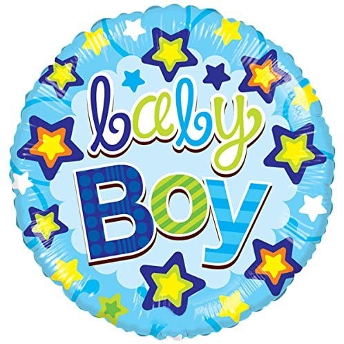 Ballongruß: Baby Boy, Sterne, ca. 45 cm