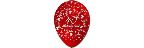 Ballons Rubinhochzeit