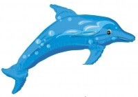 Folien-Shape Delfin, blau, ca. 80 cm