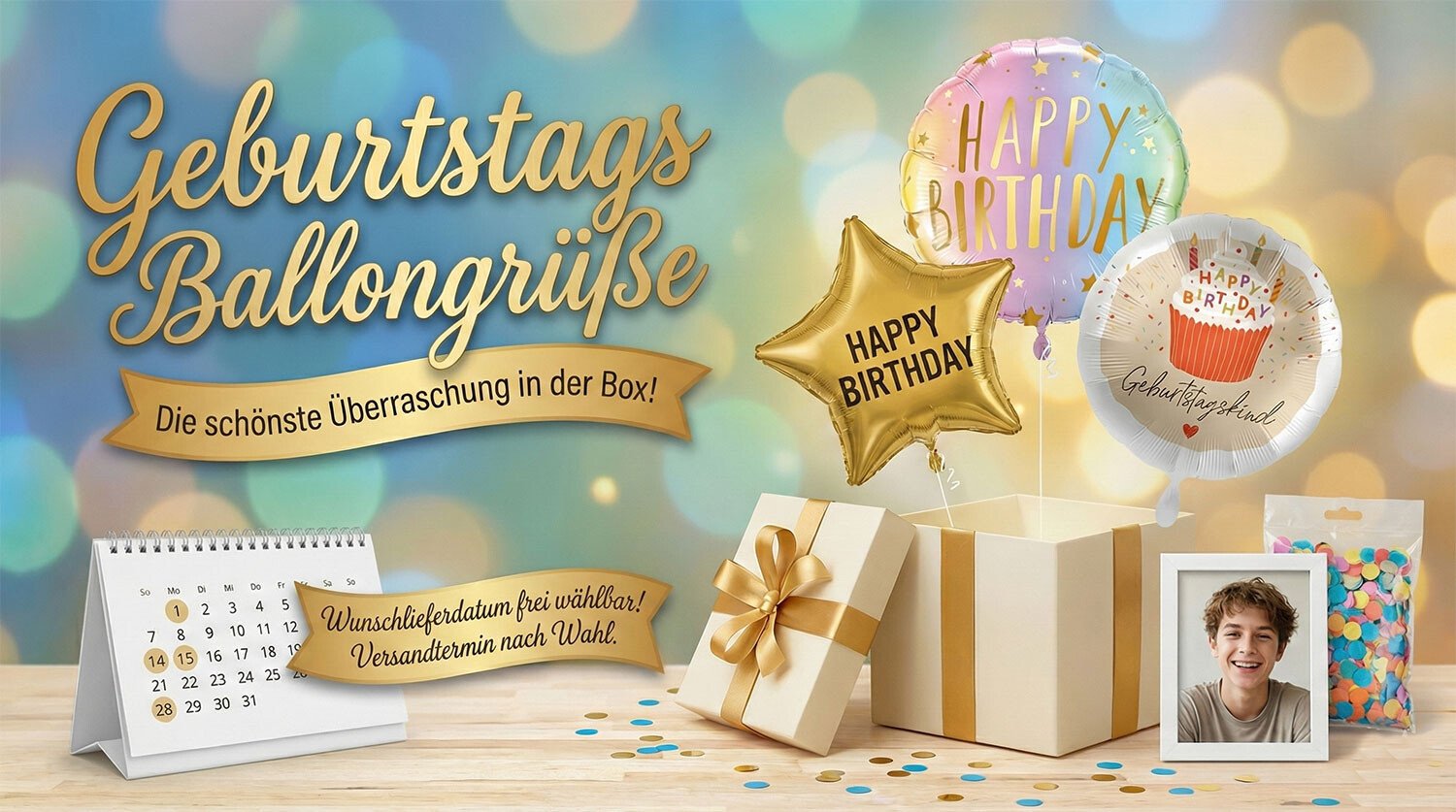 Ballongruß zum Geburtstag