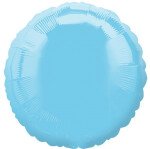 Folienballon Rund Hellblau - 45 cm