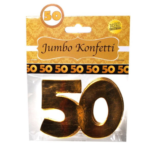 XL Konfetti 50 - Gold - 10 cm - 20 St.