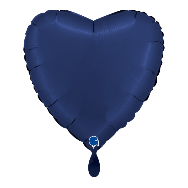 Folienballon Herzballon Blau - Satin - 45 cm
