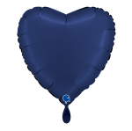 Folienballon Herzballon Blau - Satin - 45 cm