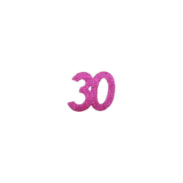 Konfetti 30 - Glitter Pink - 6 x 5 cm - 6 St.