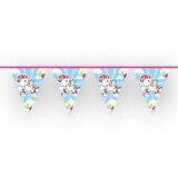 Wimpelkette Einhorn - Pink Bunt - 10 Meter
