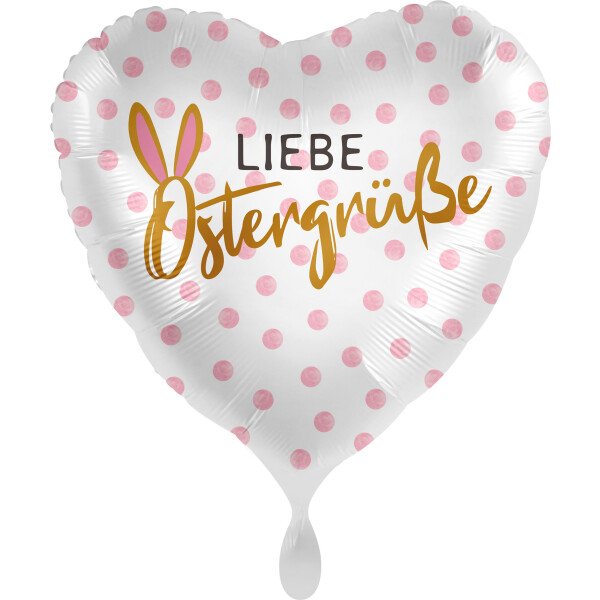 Folienherz Liebe Ostergrüße -  45 cm
