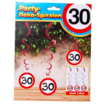 Swirl-Deko 30 Verkehrsschild - 60 cm - 3 St.
