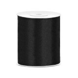 Tischband Satinband Schwarz - 10 cm x 25 Meter