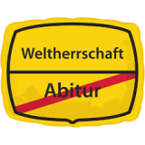 Folienballon Abitur/Weltherrschaft - 43 cm