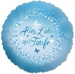 Folienballon Taufe - Hellblau - 45 cm