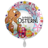 Ballongruß: Fröhliche Ostern - Bunt - 35 cm