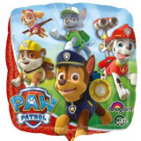 Ballongruß: Paw Patrol - Rot Bunt - 35 cm