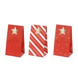 DIY Adventskalender - Tüten, Aufkleber - Rot Gold
