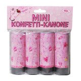 Konfettikanone Baby - Rosa - 11 cm - 4 St.