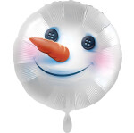 Folienballon Schneemann Möhrennase -  45 cm