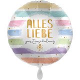 Folienballon Alles Liebe zur Einschulung - Pastell - 45 cm