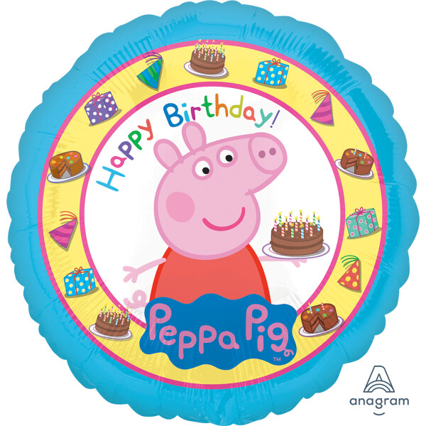 Folienballon Peppa Pig - Happy Birthday - 45 cm