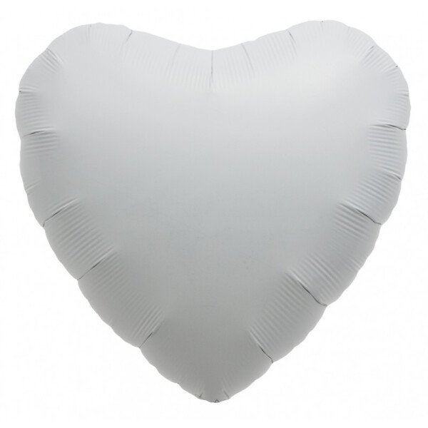 Folienballon Herzballon Weiß - 45 cm