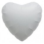 Folienballon Herzballon Weiß - 45 cm