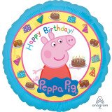 Ballongruß: Peppa Pig Happy Birthday - 35 cm