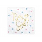 Servietten Boy oder Girl - 33 x 33 cm - 20 St.