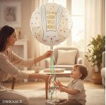 Ballongruß XL: Ich mag Dich volle Möhre - Hase - 70 cm