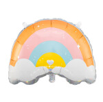 Ballongruß XL: Regenbogen mit Herz - 55 cm