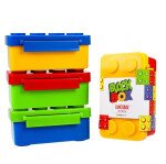 Block Box Lunchbox - Bunt - 14,4 x 7,8 x 5,4 cm