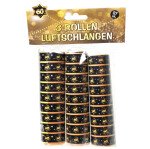 Luftschlangen 60 - SChwarz Gold - 3 Rollen