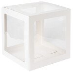 DIY Geschenkbox Ballonbox Weiß - 30 x 30 x 30 cm - Papprahmen