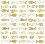 Servietten Fische - Weiß Gold - 33 x 33 cm - 20 St.