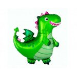 Ballongruß: Freundlicher Drachen - Grün -  80 cm