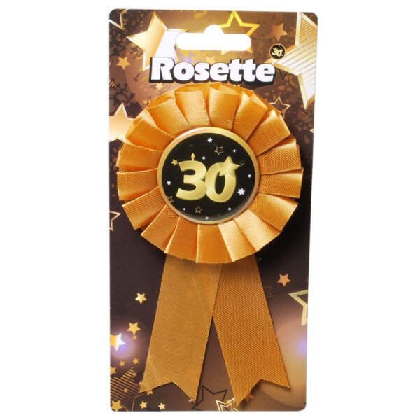Rosette 30 - Schwarz Gold - 14 cm