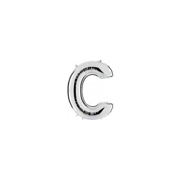 Folienballon Buchstabe C - Silber - 100 cm