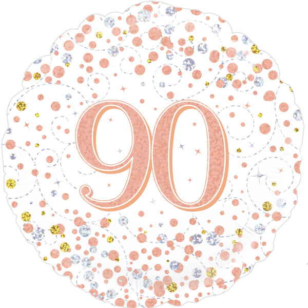 Folienballon 90 - Konfetti rose gold -  45 cm