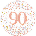 Folienballon 90 - Konfetti rose gold -  45 cm