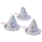 Mini Sepplhüte Deko - Grau Rosa Weiß - 3 St.